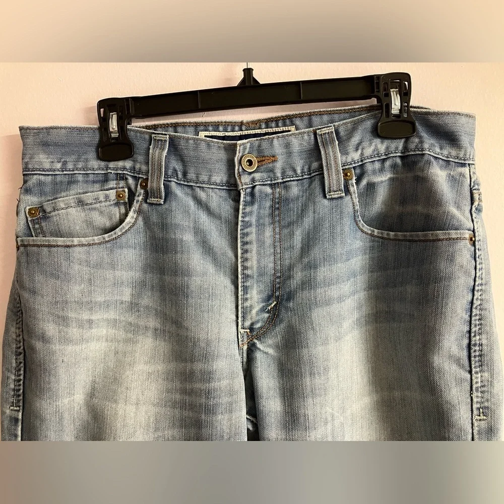 Levi’s Skinny 511 Men’s Denim Jeans, Size 34 x 34, Lt. Blue, Distressed